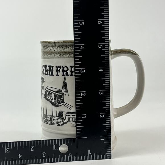 San Francisco California Souvenir Mug Beer Coffee Tea Vintage Glazed Cup Trolley - Picture 7 of 11